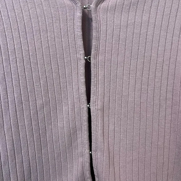 MADEWELL Ribbed Crop Cardigan in Provence Grape‎ size XS - Picture 6 of 10